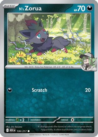 Zorua de N - 136 - Commune - Normal