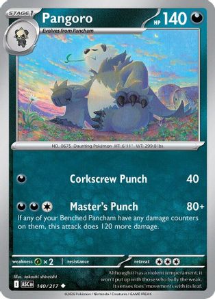 Pangoro - 140 - Peu commune - Holofoil inversé