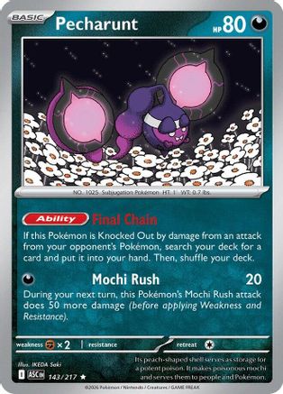 Pecharunt - 143 - Rare - Reverse Holofoil