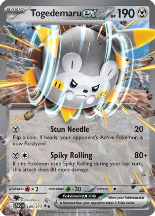 Togedemaru ex - 149 - Double Rare - Holofoil