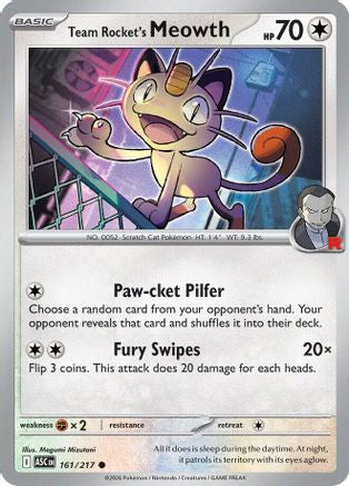 Team Rocket's Meowth - 161 - Common - Normal