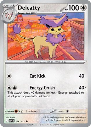 Delcatty - 166 - Uncommon - Reverse Holofoil