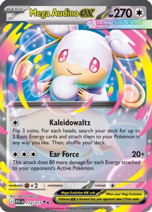 Mega Audino ex - 172/217  - Double Rare - Holofoil