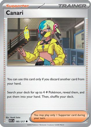 Canari - 185/217  - Uncommon - Reverse Holofoil