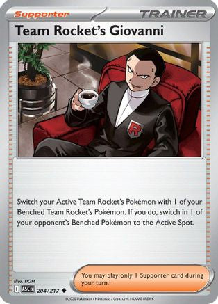 Team Rocket's Giovanni - 204 - Uncommon - Normal