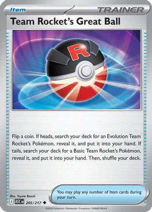 Team Rocket's Great Ball - 205 - Uncommon - Reverse Holofoil