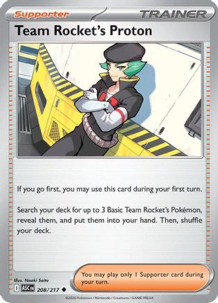 Proton de la Team Rocket - 208 - Peu commune - Holofoil inversé