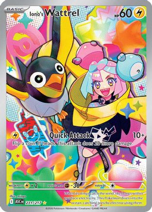 Iono's Wattrel - 231/217  - Illustration Rare - Holofoil