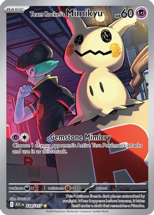 Team Rocket's Mimikyu - 238/217  - Illustration Rare - Holofoil