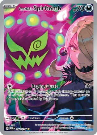 Spiritomb de Cynthia - 244/217 - Illustration rare - Holofoil