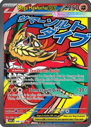 Mega Hawlucha ex - 268/217  - Mega Attack Rare - Holofoil