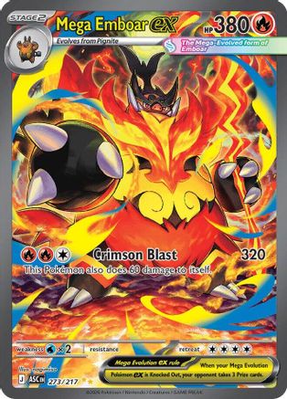 Mega Emboar ex - 273/217  - Special Illustration Rare - Holofoil