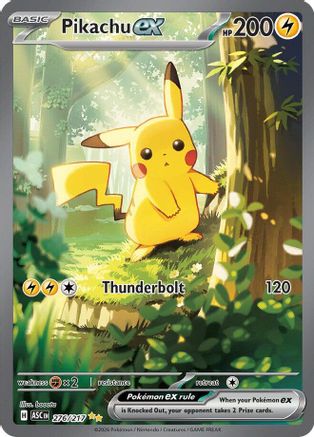 Pikachu ex - 276/217 - Rare Illustration Spéciale - Holographique