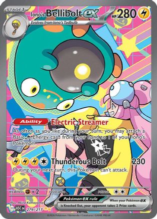 Iono's Bellibolt ex - 279/217  - Special Illustration Rare - Holofoil