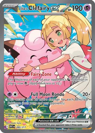 Le Clefairy-ex de Lillie - 280/217 - Rare Illustration Spéciale - Holographique