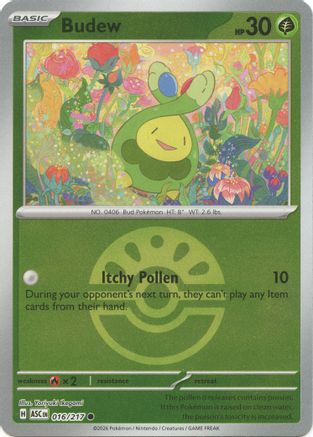 Budew - 016/217 (Friend Ball)  - Common - Reverse Holofoil