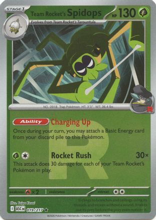 Team Rocket's Spidops (Team Rocket) - 019 - Rare - Reverse Holofoil