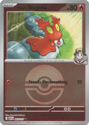 Ethan's Slugma (Poke Ball) - 023 - Common - Reverse Holofoil