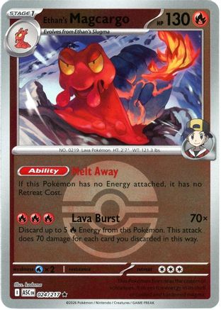 Ethan's Magcargo - 024/217 (Poke Ball)  - Rare - Reverse Holofoil