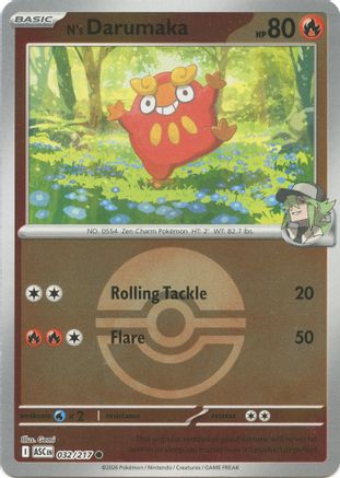 N's Darumaka (Poke Ball) - 032 - Common - Reverse Holofoil