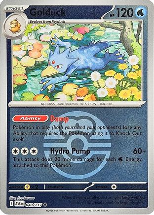 Golduck (Love Ball) - 040 - Uncommon - Reverse Holofoil