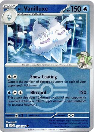 Vanilluxe de N (Poké Ball) - 051 - Peu commune - Holofoil inversé