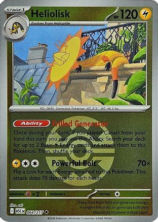 Héliolisk - 064/217 (Rapide Ball) - Peu fréquente - Holofoil inversé