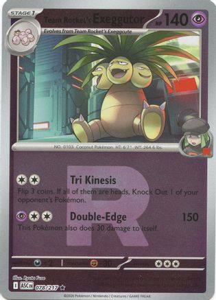 Noadkoko de la Team Rocket (Team Rocket) - 078 - Rare - Reverse Holo