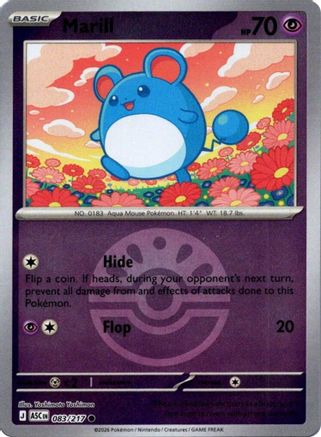 Marill - 083/217 (Copain Ball) - Commune - Reverse Holofoil