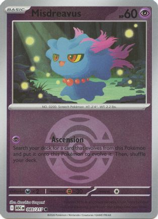Misdreavus - 085/217 (Faiblesses) - Courant - Holofoil inversé
