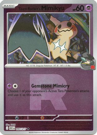 Team Rocket's Mimikyu - 097/217 (Team Rocket)  - Uncommon - Reverse Holofoil