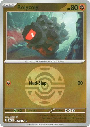 Rolycoly (Dusk Ball) - 118 - Common - Reverse Holofoil