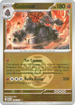 Coalossal (Dusk Ball) - 120 - Rare - Reverse Holofoil