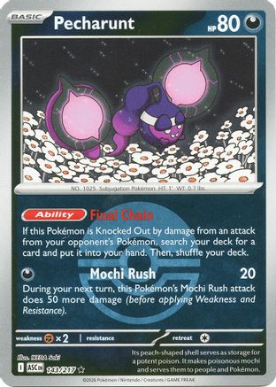 Pecharunt (Poké Ball) - 143 - Rare - Reverse Holofoil