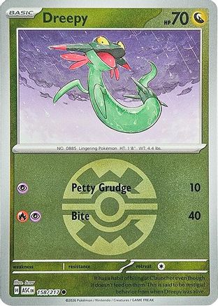 Dreepy - 158/217 (Quick Ball)  - Common - Reverse Holofoil
