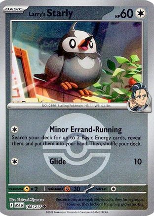 Starly de Larry (Poké Ball) – 168 – Commune – Holofoil inversé