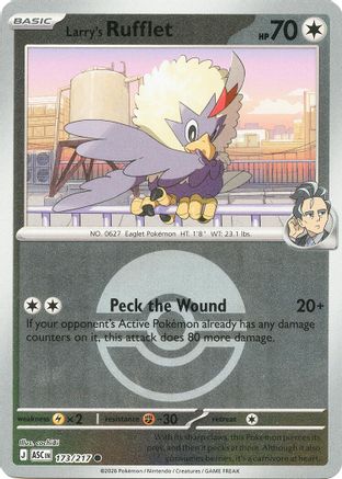 Larry's Rufflet (Poke Ball) - 173 - Common - Reverse Holofoil