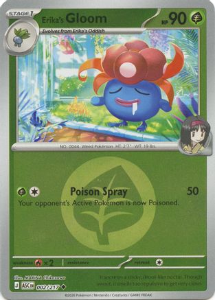 Vileplume d'Erika (Symbole d'énergie) - 002 - Peu commune - Holofoil inversé