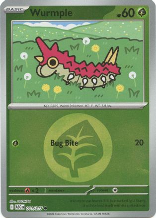Wurmple (Energy Symbol Pattern) - 011 - Common - Reverse Holofoil