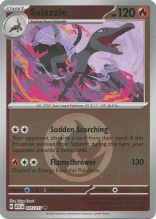 Salazzle - 035/217 (Motif Symbole Énergie) - Peu commune - Holofoil inversé