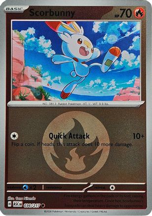 Scorbunny - 036/217 (Energy Symbol Pattern)  - Common - Reverse Holofoil