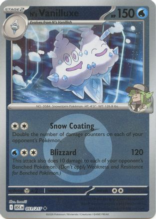 N's Vanilluxe (Energy Symbol Pattern) - 051 - Uncommon - Reverse Holofoil