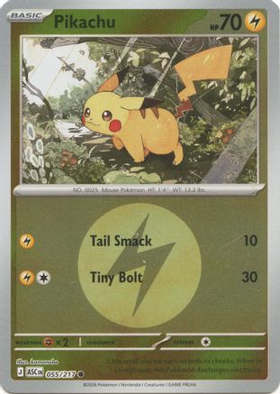Pikachu (Symbole Énergie) - 055 - Commune - Holofoil Inversé