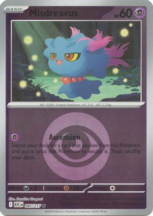 Misdreavus - 085/217 (Energy Symbol Pattern)  - Common - Reverse Holofoil