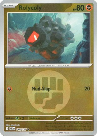 Rolycoly (Energy Symbol Pattern) - 118 - Common - Reverse Holofoil