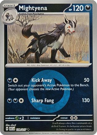 Mightyena - 129/217 (Energy Symbol Pattern)  - Uncommon - Reverse Holofoil