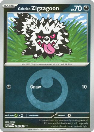Zigzaton de Galar (motif Symbole Énergie) - 130 PV - Commune - Reverse Holofoil