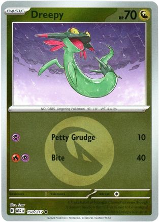 Dreepy - 158/217 (Energy Symbol Pattern)  - Common - Reverse Holofoil