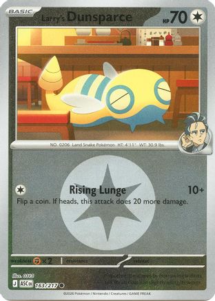 Larry's Dunsparce (Energy Symbol Pattern) - 163 - Common - Reverse Holofoil