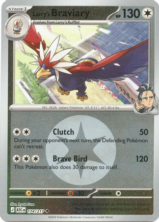 Larry's Braviary (Energy Symbol Pattern) - 174 - Uncommon - Reverse Holofoil